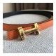 Hermes Focus Belt Buckle &amp; Reversible Leather Strap 13mm H0645