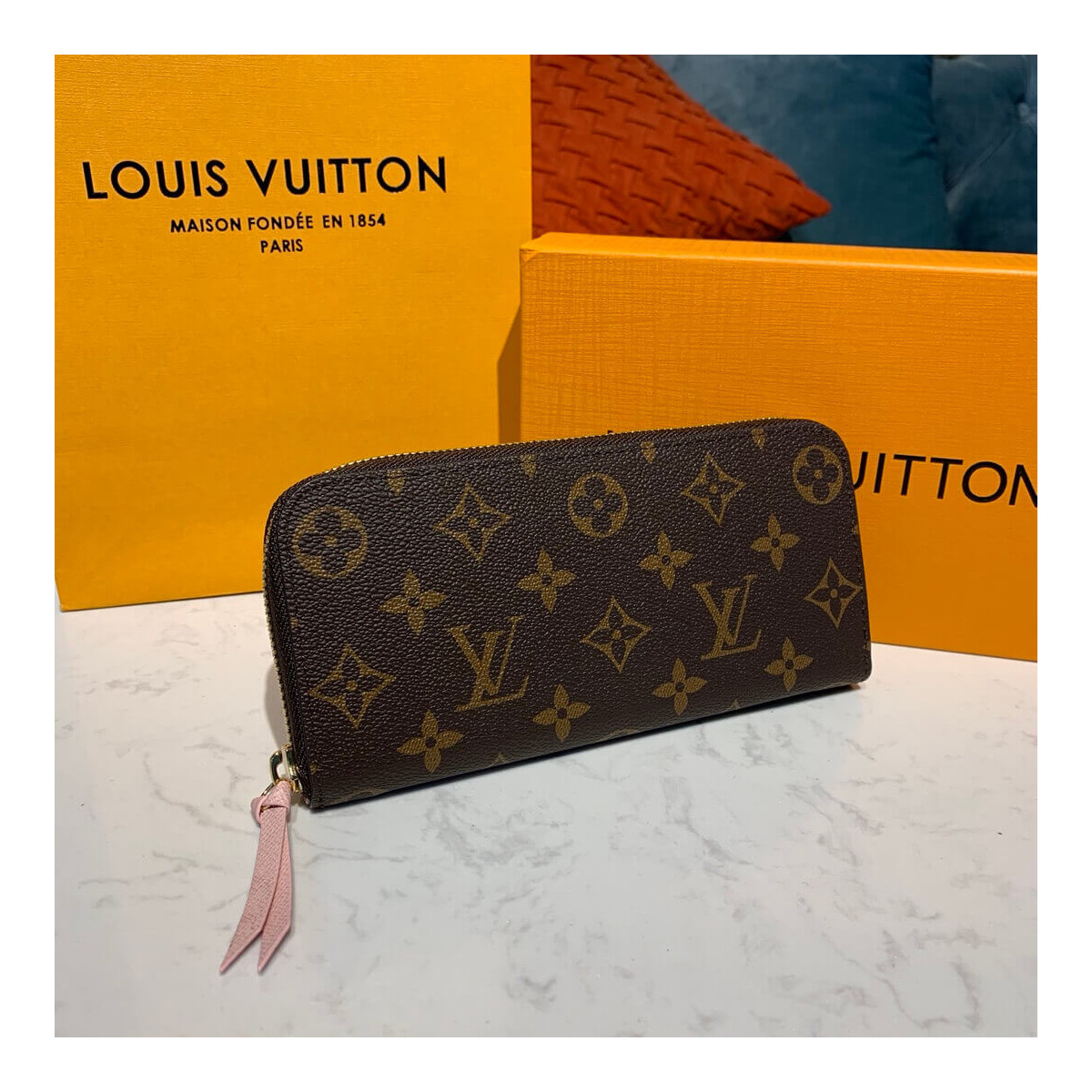 Louis Vuitton Monogram Clemence Wallet M60742 M61298