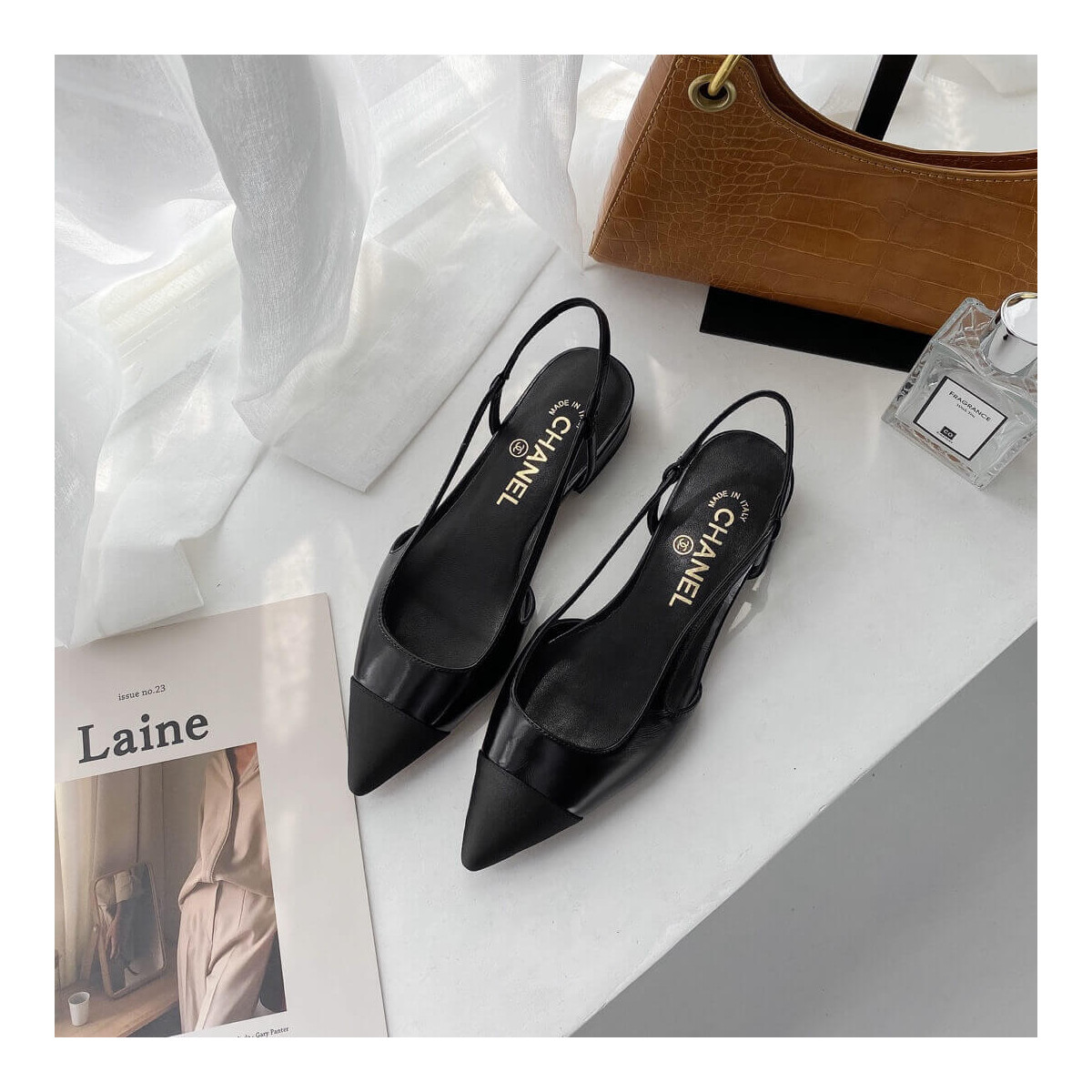 Chanel Flat Slingbacks 36129