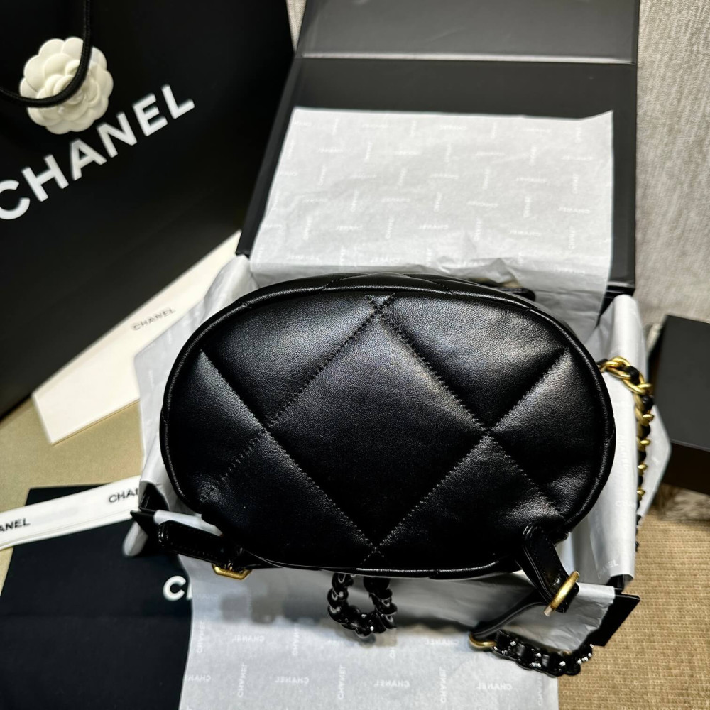 Chanel 19 Backpack Black Quilted Lambskin AS4223