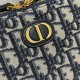 Christian Dior 30 Montaigne Box Bag Blue Oblique Jacquard S2141