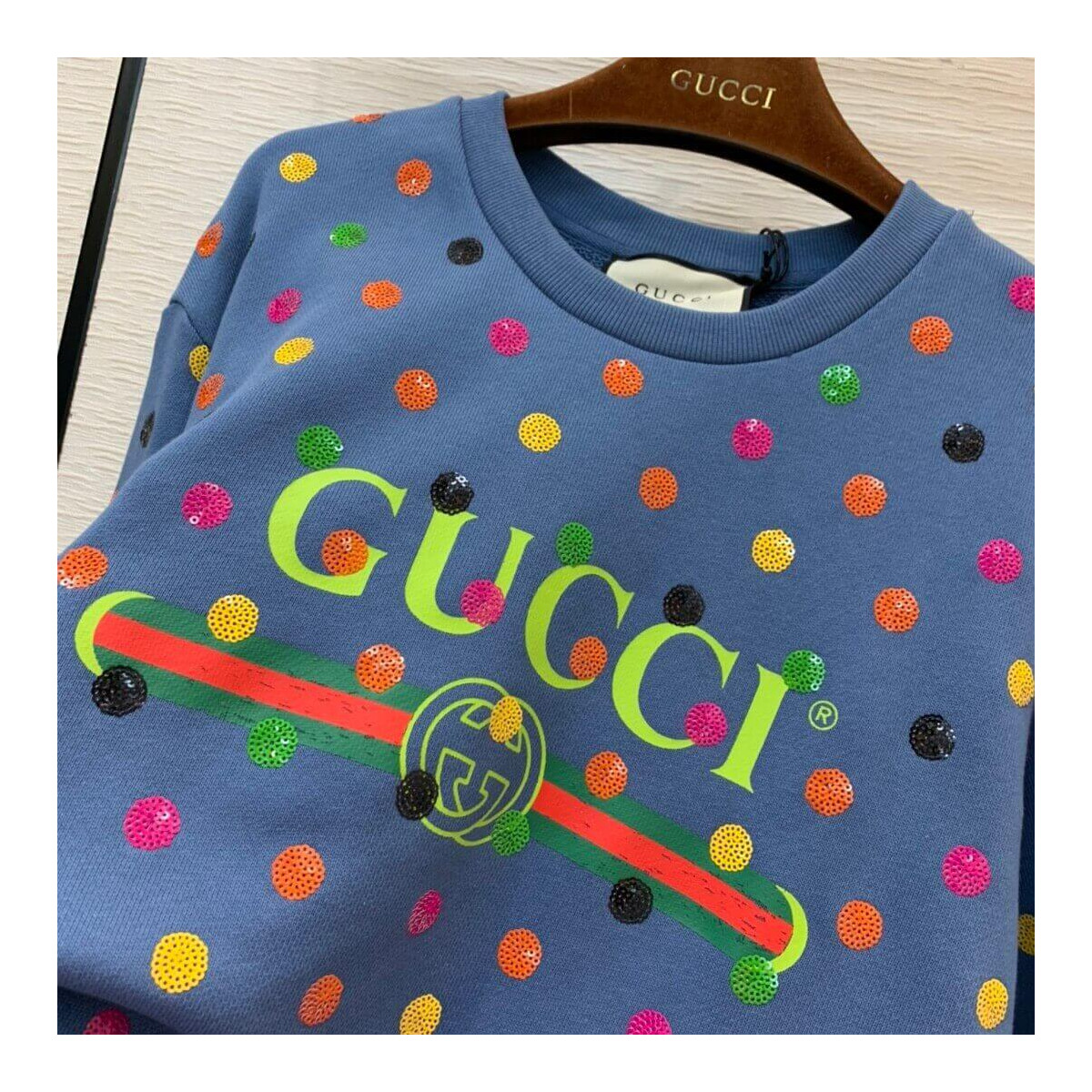 Gucci Rainbow Polka Dot Print Sweatshirt A8640