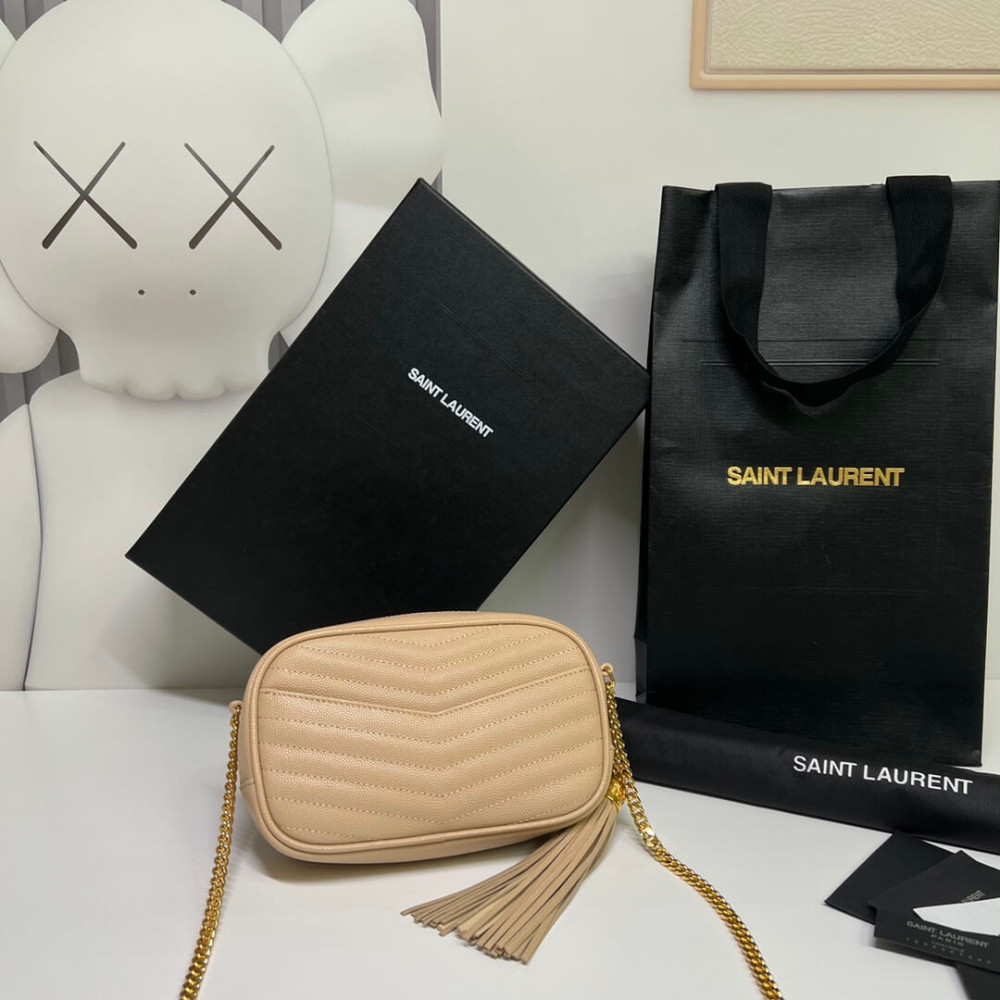 Saint Laurent Mini Lou Grain Leather Camera Bag 612579