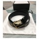 Gucci Calfskin Bees And Stars Print Belt 35mm 495125 Black