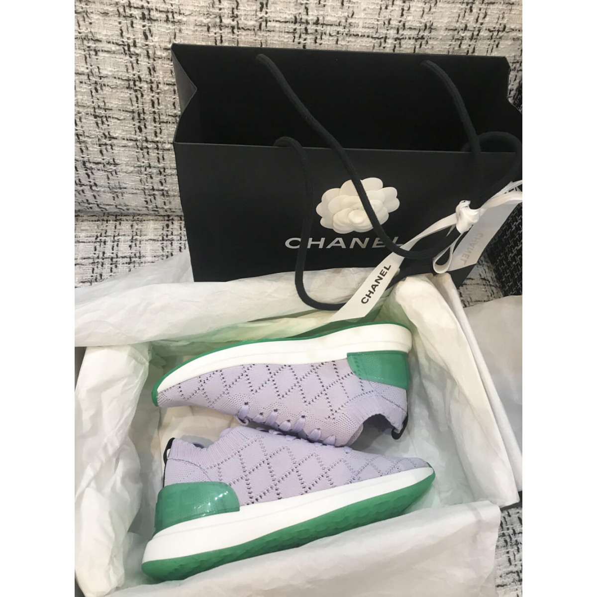 Chanel Mixed Fibers Sneakers G35549