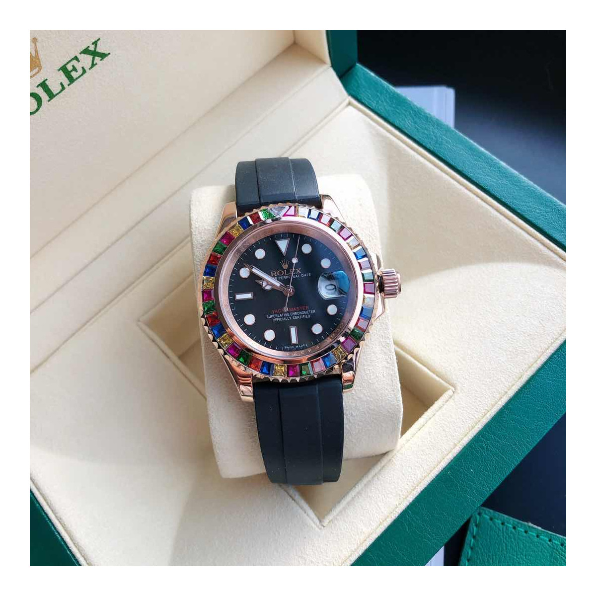 Rolex Yacht-Master 40mm Rose Gold Rainbow 116655