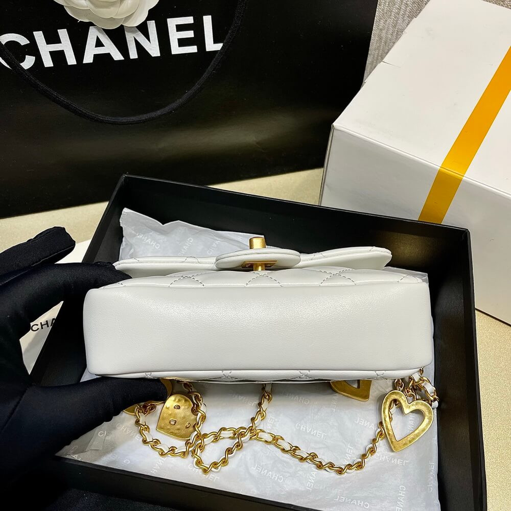 Chanel Mini Flap Bag Heart Chain AS3456