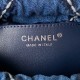 Chanel 22 Mini Handbag in Stitched Denim AS3980