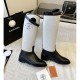 Hermes Box Calfskin and Canvas Jumping Boots H231081