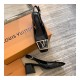 Louis Vuitton 5.5cm Madeleine Slingback Pump 1A646Z Black