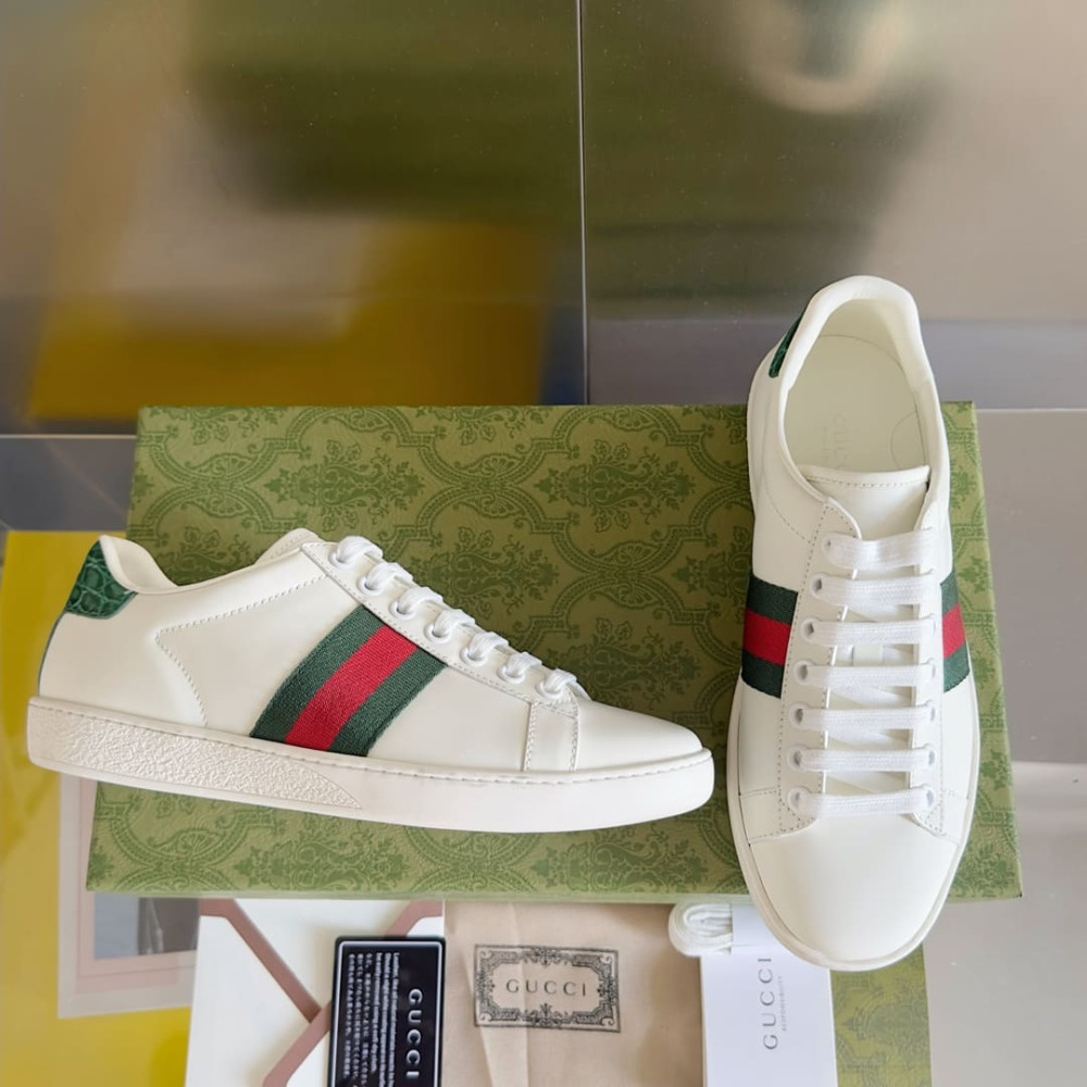 Gucci Ace Sneaker With Web White Green Red