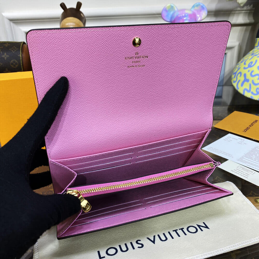 Louis Vuitton Christmas Animation 2022 Sarah Wallet N63551 Pink