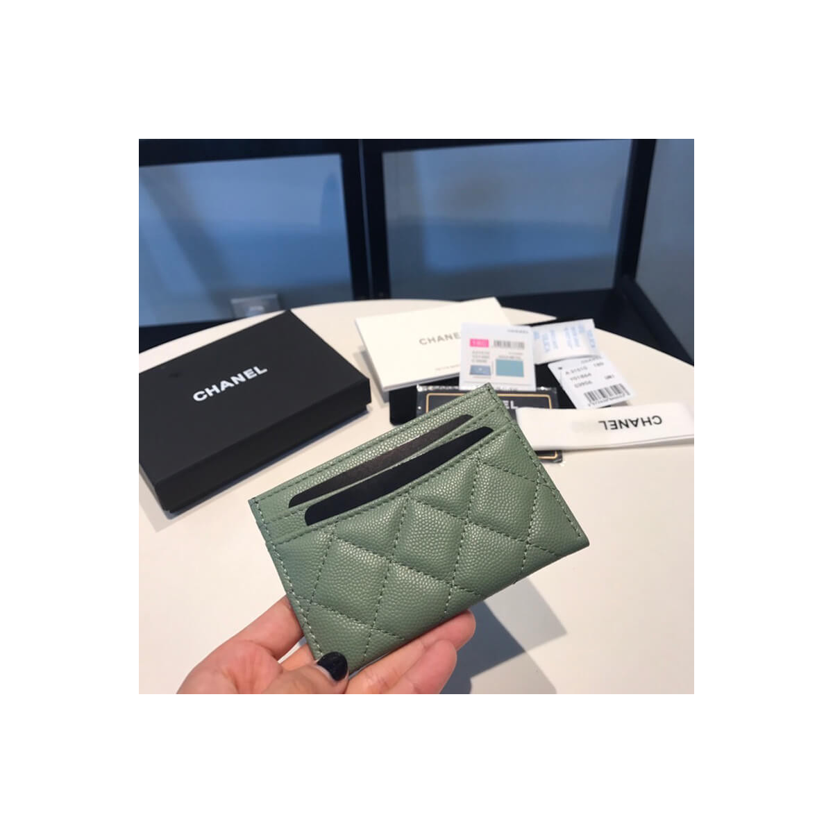 Chanel Grainy Calfskin Classic Card Holder A31510