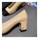 Chanel Two Tone Suede Satin Cap Toe Pumps G35802