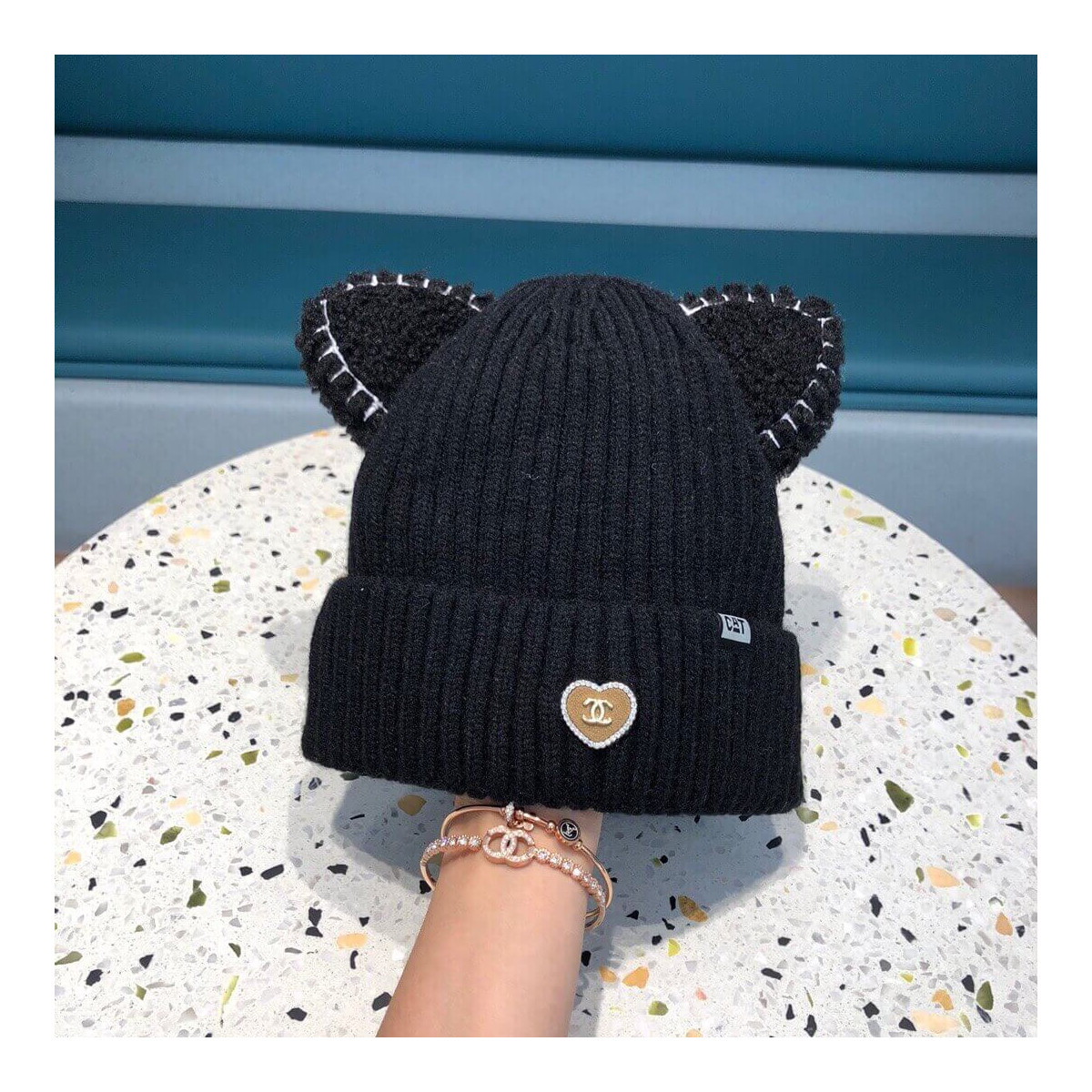 Chanel Cat Ears Wool Hat D016