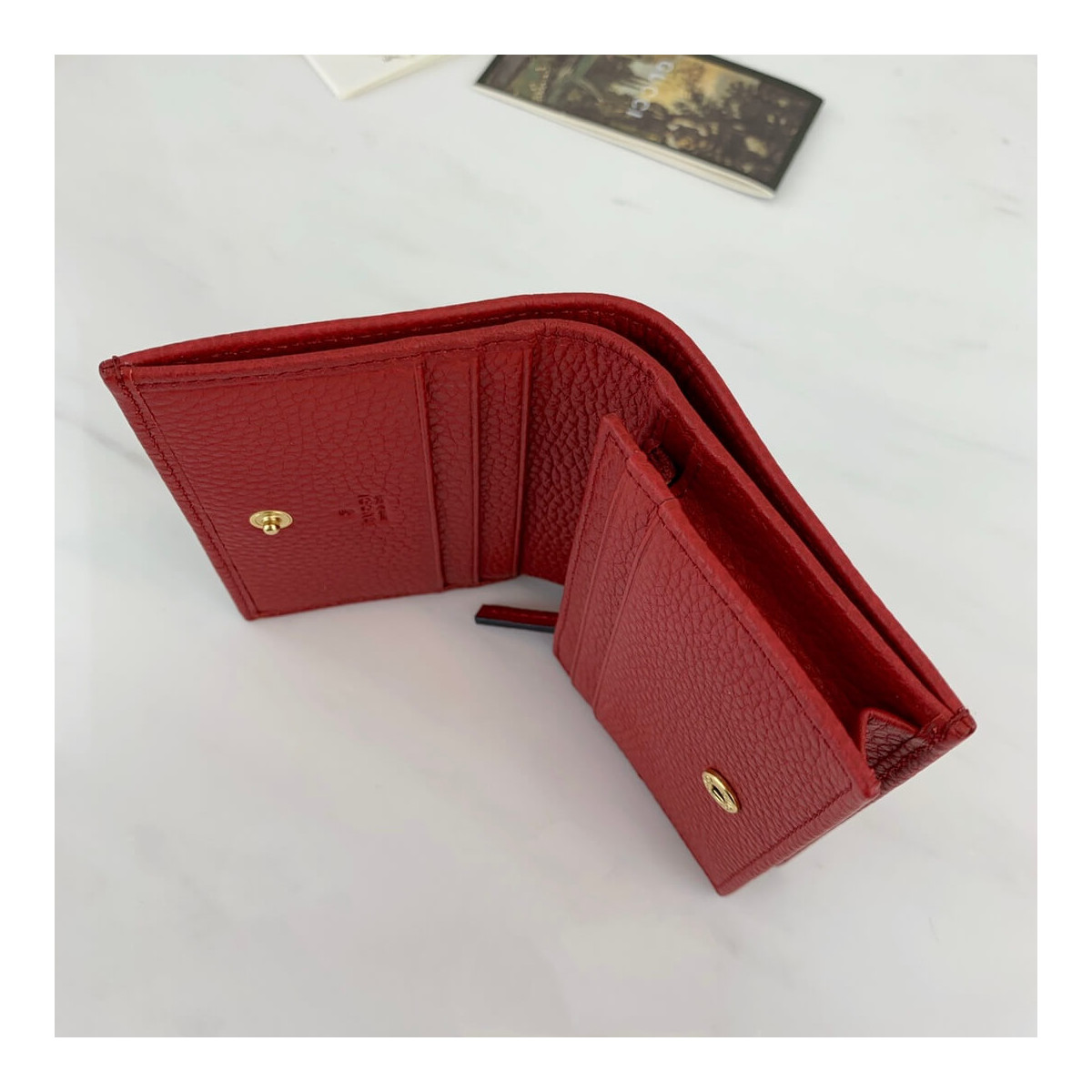 Gucci Leather Card Case Wallet 456126