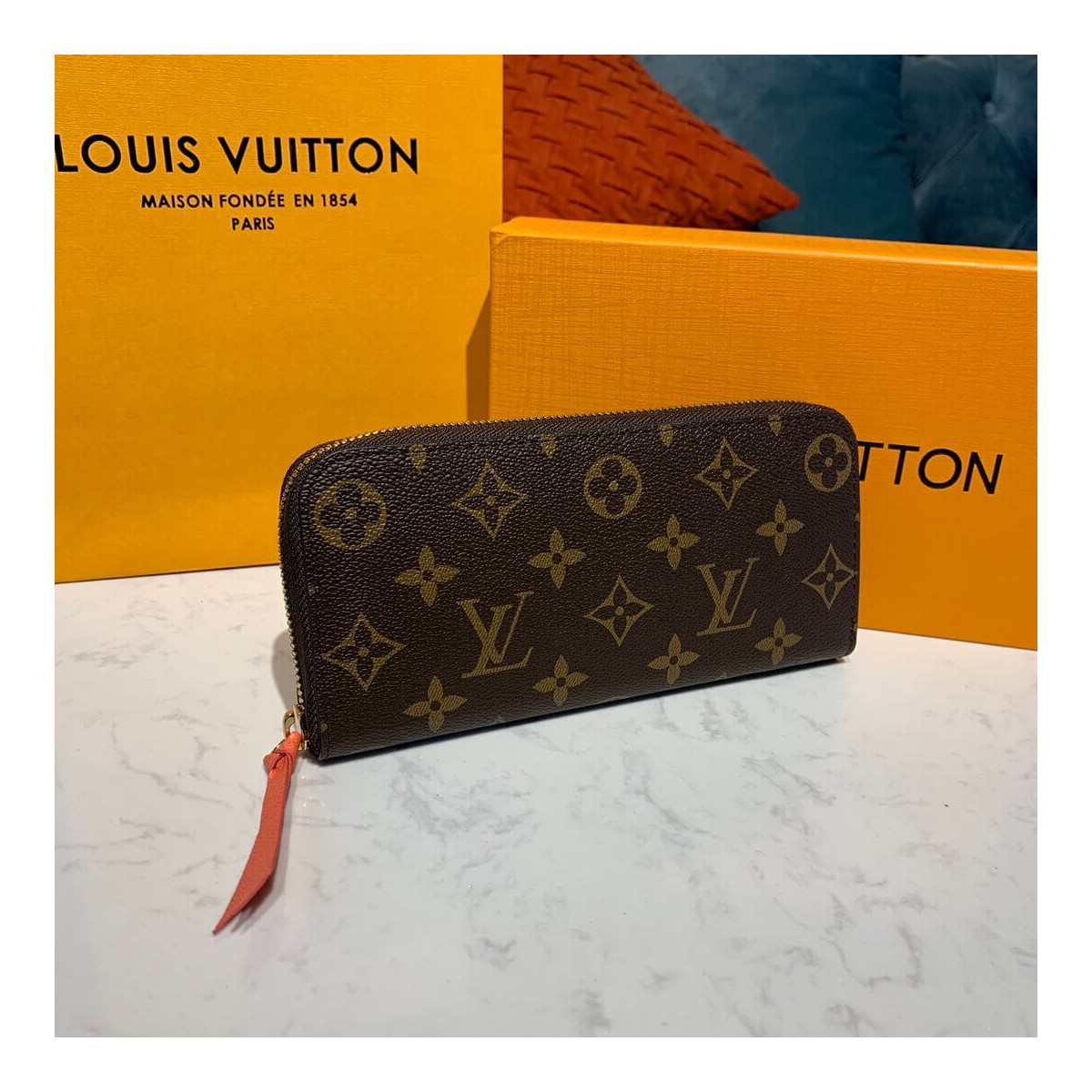 Louis Vuitton Monogram Clemence Wallet M60742 M61298