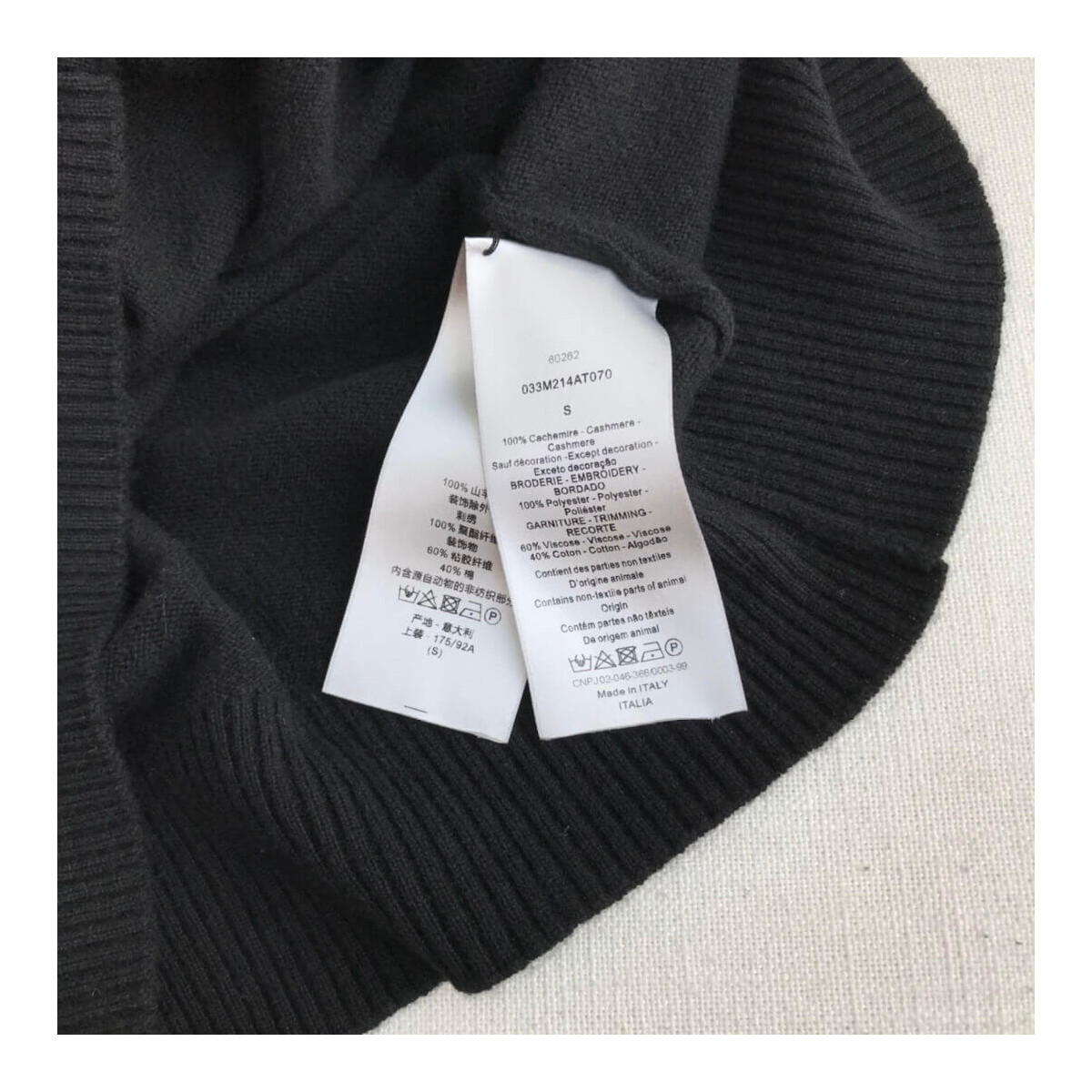 Dior And Shawn Cardigan Black Cashmere C980