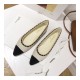 Chanel Grosgrain and Lambskin Chain Flats Ballerinas G35389