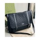 Gucci GG Guccissima Black Medium Nylon Messenger Bag 510334