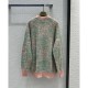 Gucci Reversible GG Mohair Wool Cardigan In Light Green &amp; Pink 635160