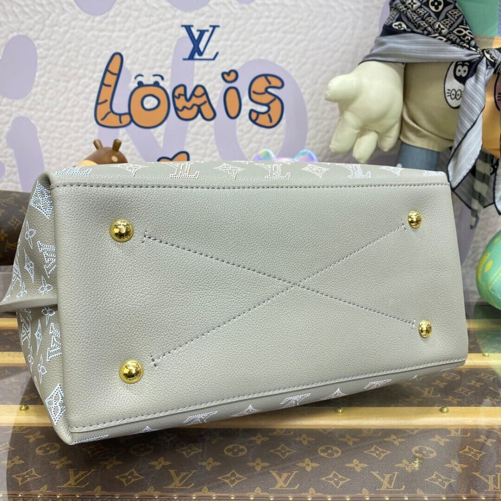 Louis Vuitton Mahina Leather Carmel Bag M23396 Grey