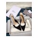 Christian Dior Fabric J&#039;adior Slingback Kitten Heel Pumps C200