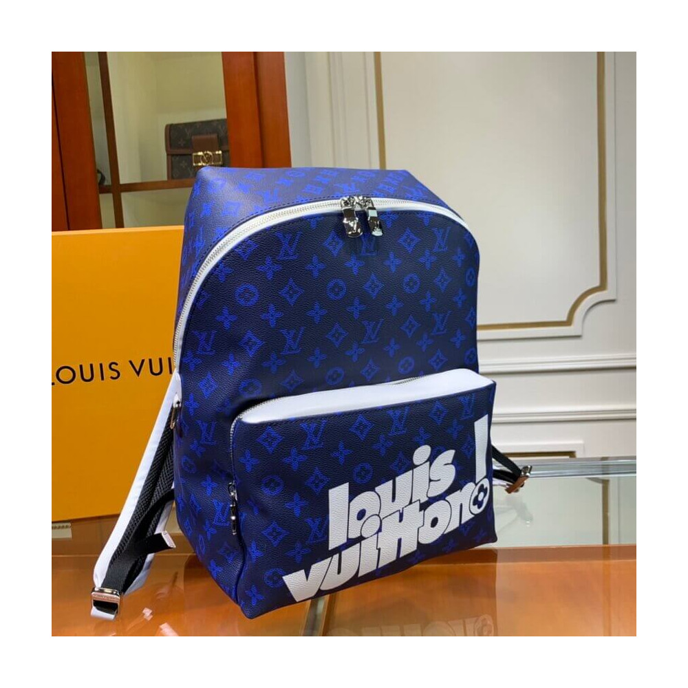 Louis Vuitton Discovery Backpack Blue M46118