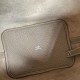 Hermes Picotin Lock Bag in Taurillon Clemence Etoupe Grey