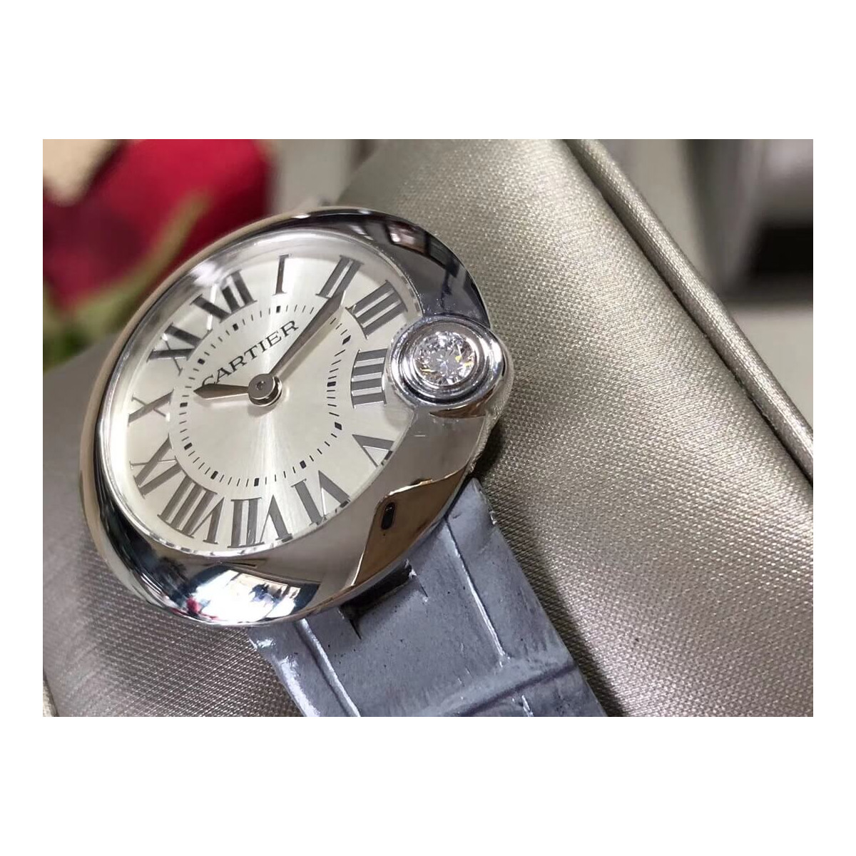 Cartier Ballon Blanc De Silver Quartz Watch WGBL0003