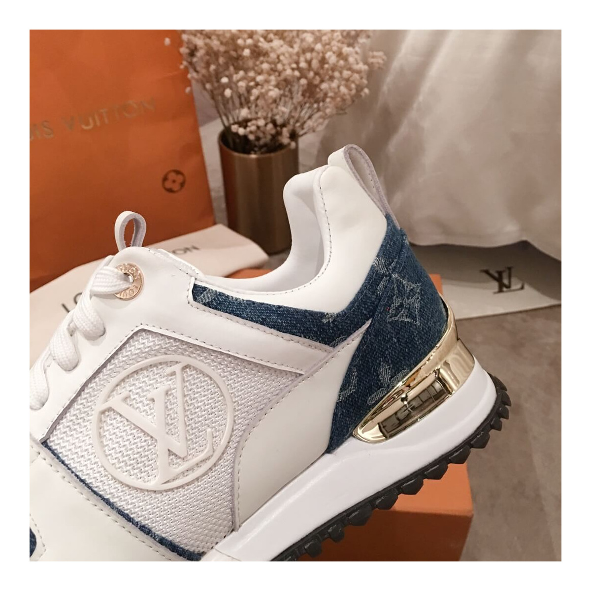 Louis Vuitton Monogram Denim Run Away Sneaker 1A4WP7 Blue