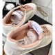 Chanel Logo Low Top Sneakers White Pink G38808