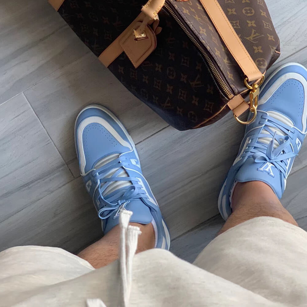 Louis Vuitton LV Trainer Sneaker Light Blue/White 1AAHSJ