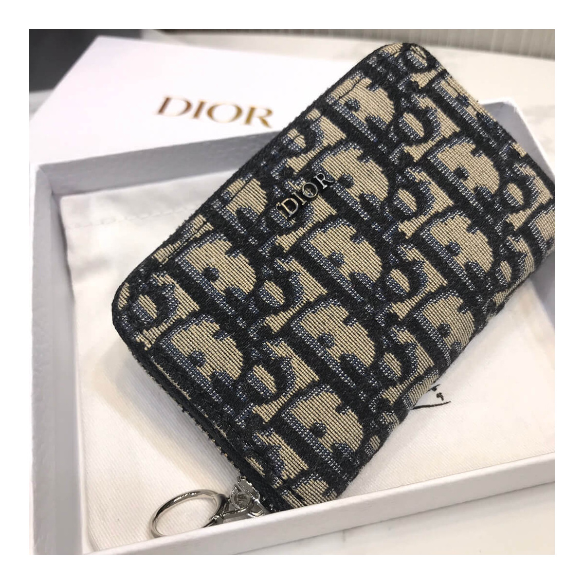 Christian Dior Oblique Saddle Coin Pouch M016