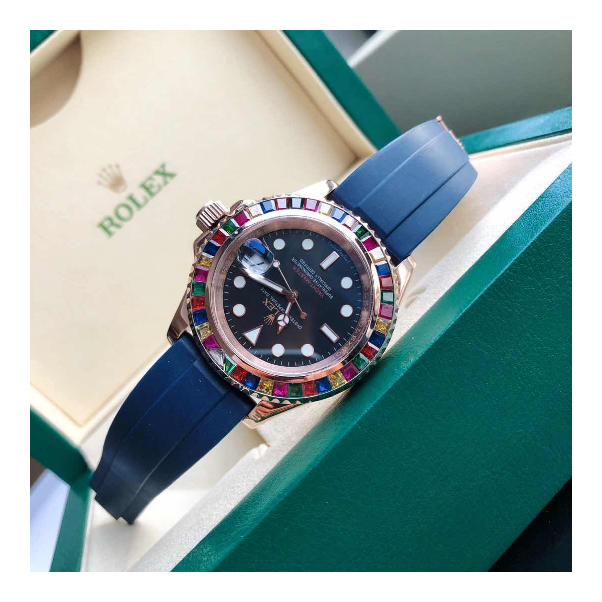 Rolex Yacht-Master 40mm Rose Gold Rainbow 116655