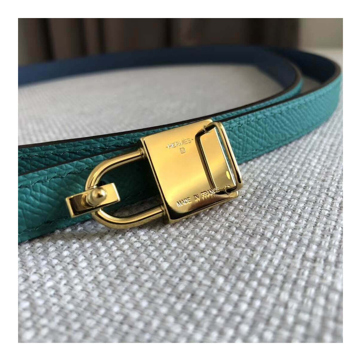 Hermes Romance Belt Buckle &amp; Reversible Leather Strap 13mm H07538