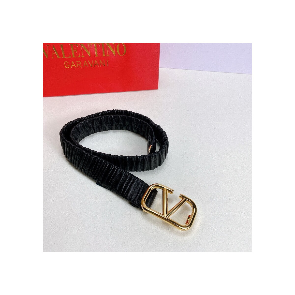 Valentino Garavani Vlogo Elastic 3.0cm Belt