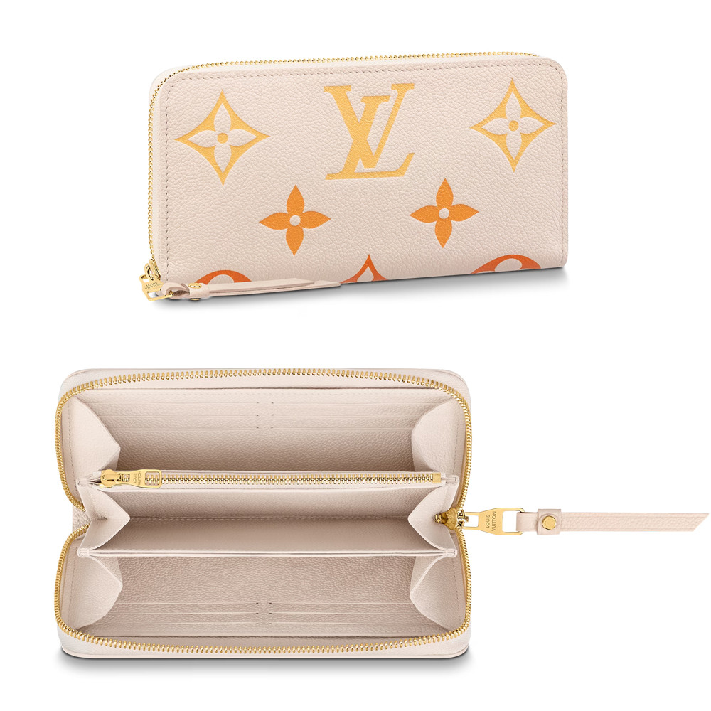 Louis Vuitton Monogram Empreinte Gradient Zippy Wallet M82206 Beige Yellow