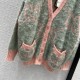 Gucci Reversible GG Mohair Wool Cardigan In Light Green &amp; Pink 635160