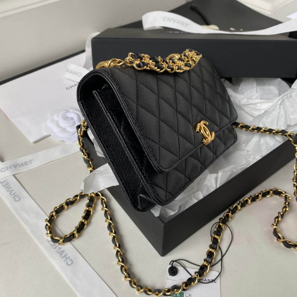 Chanel Grained Calfskin Wallet on Chain AP3019