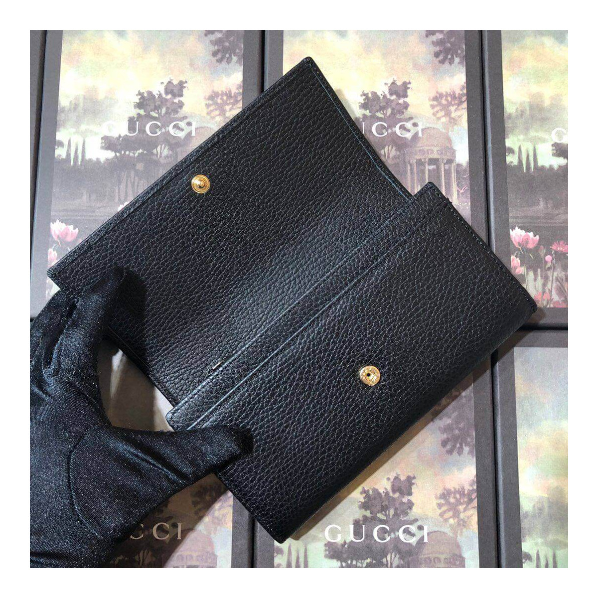 Gucci Leather Continental Wallet 456116