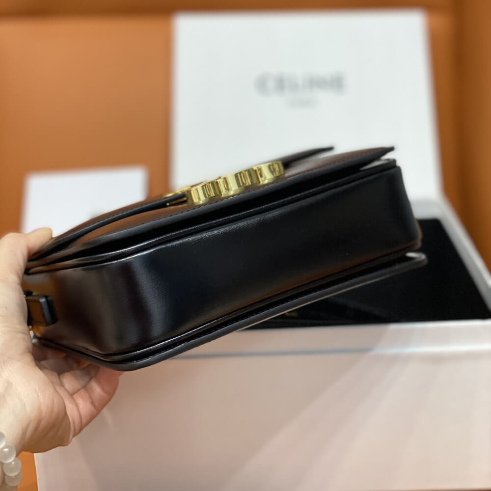 Celine Teen Triomphe Bag In Shiny Calfskin 188423