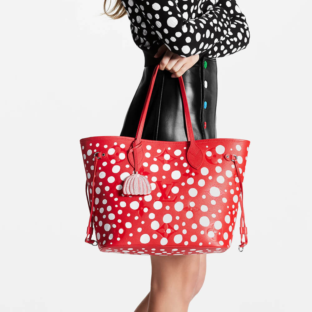 Louis Vuttion Yayoi Kusama Neverfull MM M46422 Red/White