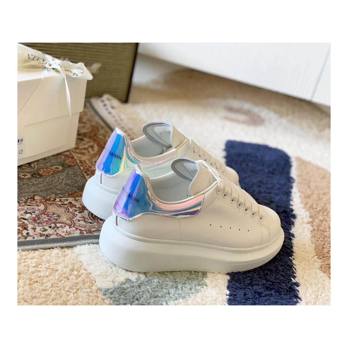 Alexander McQueen Oversized Sneaker With Iridescent 5617