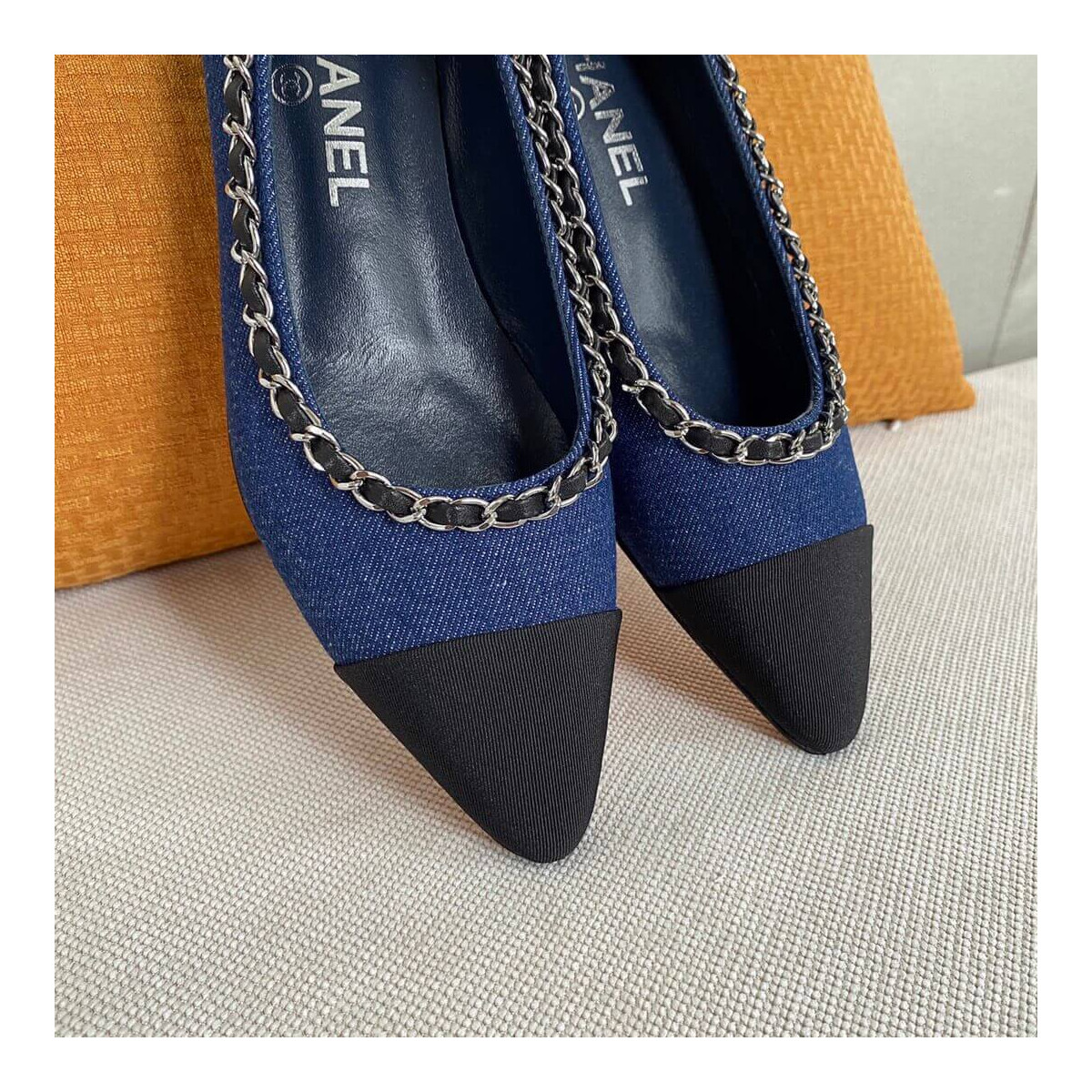 Chanel Denim Ballerinas G35389