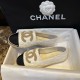 Chanel Cotton Tweed Logo Espadrille G39028 Light Yellow