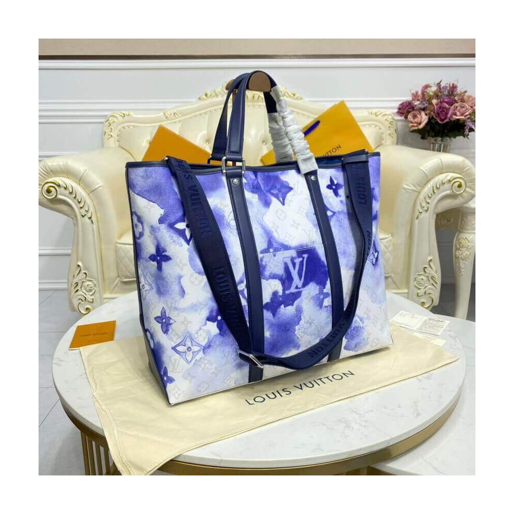 Louis Vuitton Monogram Watercolor Blue New Tote GM M45755