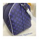 Louis Vuitton Blue Vintage Monogram Canvas Keepall Bandouliere 55 M45874