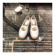 Gucci Chevron Leather Espadrille With Double G 551890 White