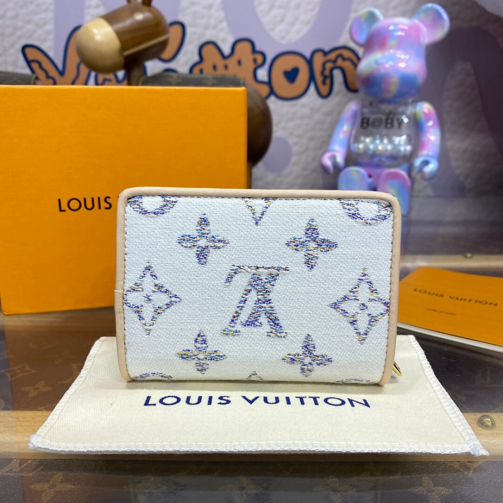 Louis Vuttion Monogram Jacquard Fabric Lou Wallet M83500